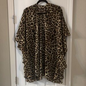 Leopard Print Women's Kimono Jacket